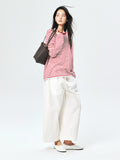 Linen-Cotton Knit Overshirt | Breathable Sun Protection | Relaxed Drop-Shoulder Stripe | Women Top | MRS Studios