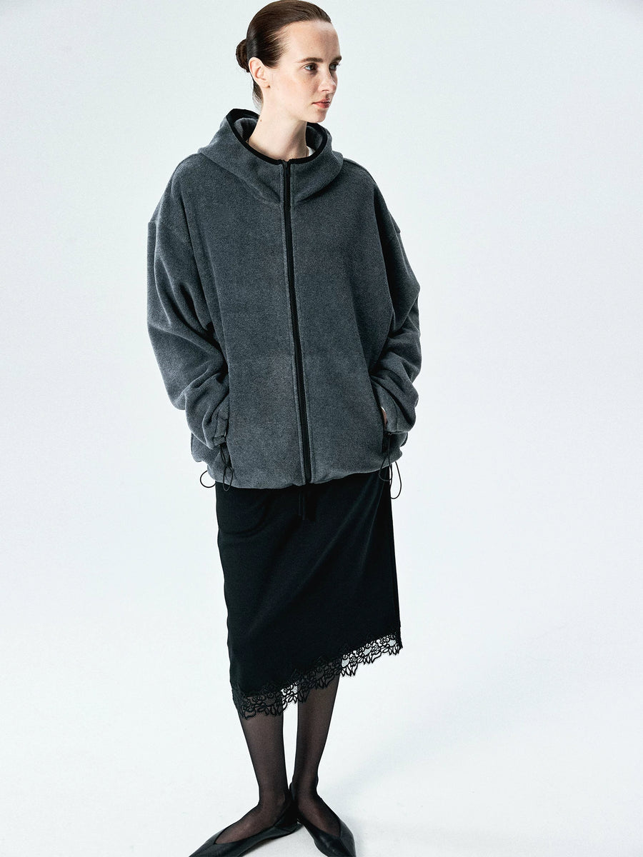 Japanese Double-Faced Fleece Hooded Jacket, view 3