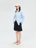 French Linen Shirt and Shorts Set | Drop-Shoulder Camp Collar | Drawstring Elastic Waist Shorts | Women Set | MRS Studios