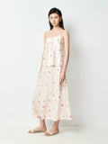 Japanese Triacetate Camisole and Skirt Set | Floral Digital Print | 45-Degree Bias-Cut A-Line | Women Set | MRS Studios