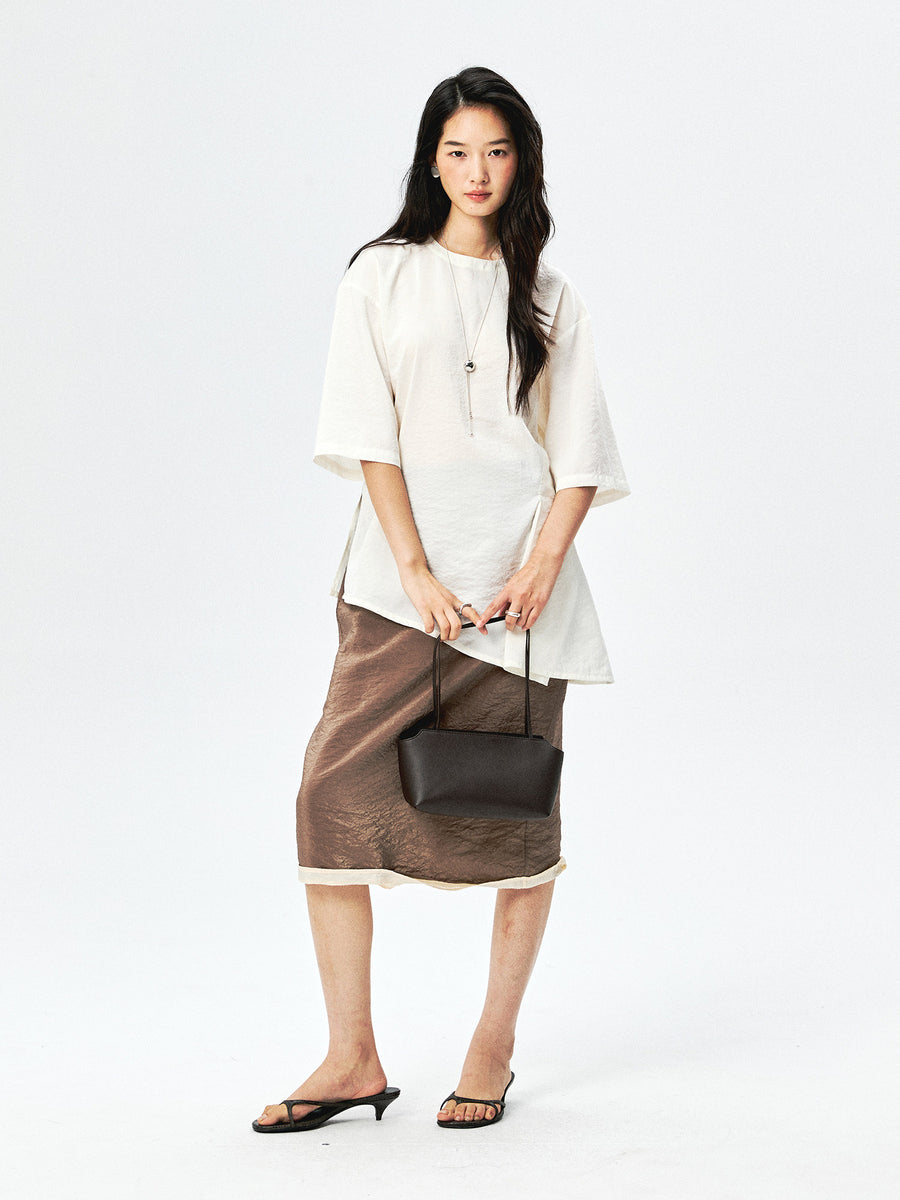 Sandwashed Silk Blend Top, view 3