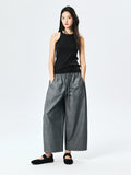 Pima Cotton & Silk Balloon Pants | Cocoon Drawstring Waist | Cropped 9/10 Length | Women Pants | MRS Studios
