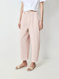 Japanese Hollow-Yarn Curved-Leg Trousers and Shorts | Ultra-Light Tech Fibre Cloth | Curved Long Leg or Bermuda Cut | Women Trousers | MRS Studios