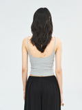 Modal Cotton Knit Camisole | Built-In Bra Cups | Cropped Open-Back Design | Women Top | MRS Studios