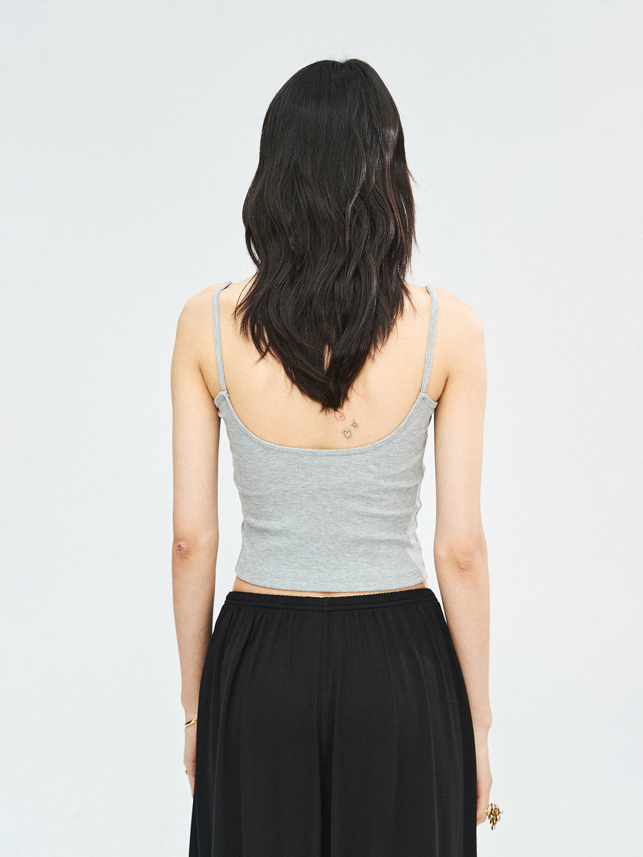 Modal Cotton Knit Camisole, view 3
