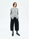 Consinee A-Grade Cashmere Cardigan | Faux Two-Piece Design | Double Layer Crew Neck | Women Knitwear | MRS Studios