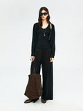 Acetate Cotton Cardigan Vest and Pants Set | Three-Piece Mix-and-Match | U-Neck Vest and Drawstring Pants | Women Set | MRS Studios