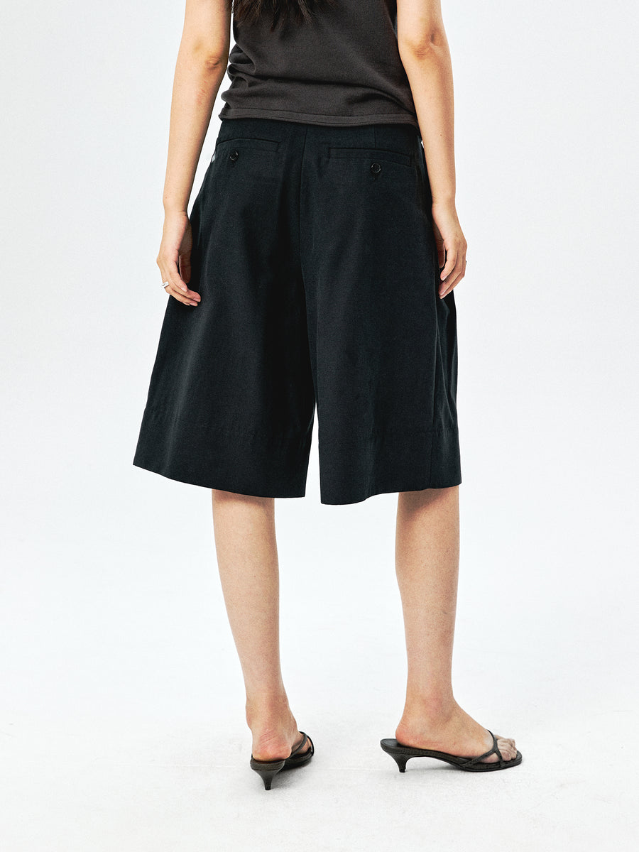 Lyocell Cotton Bermuda Shorts, view 2
