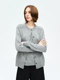 Consinee A-Grade Cashmere Cardigan | Faux Two-Piece Design | Double Layer Crew Neck | Women Knitwear | MRS Studios