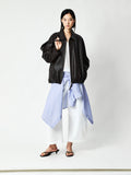 British Lambskin Zip Jacket | Vegetable-Tanned Bubble Leather | Notch Collar | Women Jacket | MRS Studios