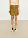 Spanish Lambskin A-Line Mini Skirt | Imported Soft Leather | Classic Silhouette | Women Skirt | MRS Studios