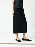 Wool Mulberry Silk Pencil Skirt | High-Waist Straight Cut | Hidden Back Vent | Women Skirt | MRS Studios