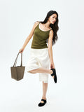 Calf Leather Litchi-Grain Tote | Minimalist Underarm Silhouette | Suede-Lined Interior | Women Bag | MRS Studios