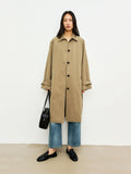 Lightweight Cotton Blend Trench Coat | Belted Waist | Water-Resistant Spring Layer | Women Coat | MRS Studios