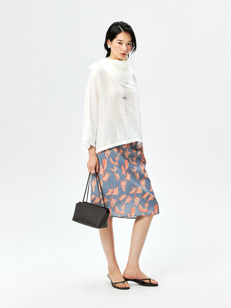 Linen Silk Blouse & Scarf, view 4