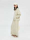加新色）Italian Brushed Knit Set | Zip Cardigan with Drawstring Skirt and Jogger | Casual Loungewear Trio | Women Knitwear | MRS Studios