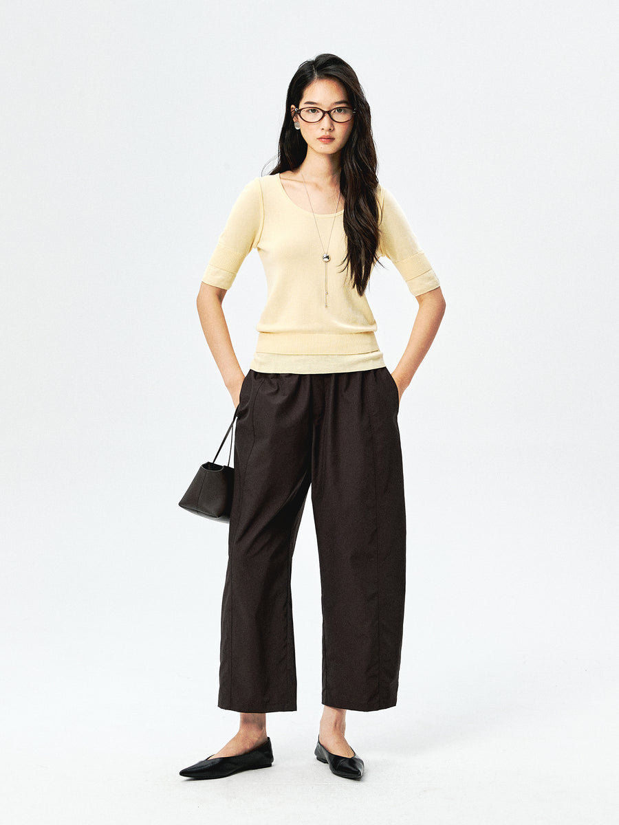 Silk Blend Cocoon Pants, view 5