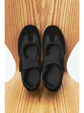 Suede Leather Mary Jane Flats | Adjustable Velcro Strap | Ballet Sneaker Silhouette | Women Shoes | MRS Studios