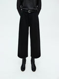 Eco-Wash Wide Leg Cropped Jeans | Fleece Lined | Shifted Side Seam Design | Women Jeans | MRS Studios