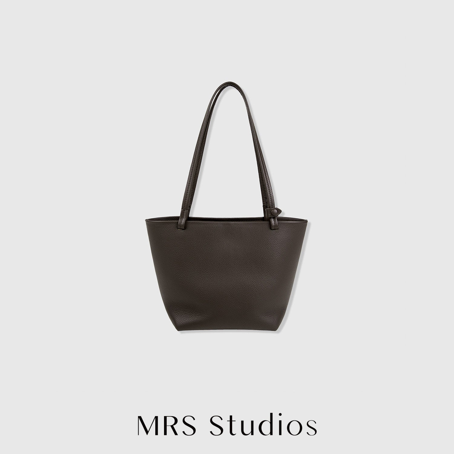 Calf Leather Litchi-Grain Tote | Minimalist Underarm Silhouette | Suede-Lined Interior | Women Bag | MRS Studios