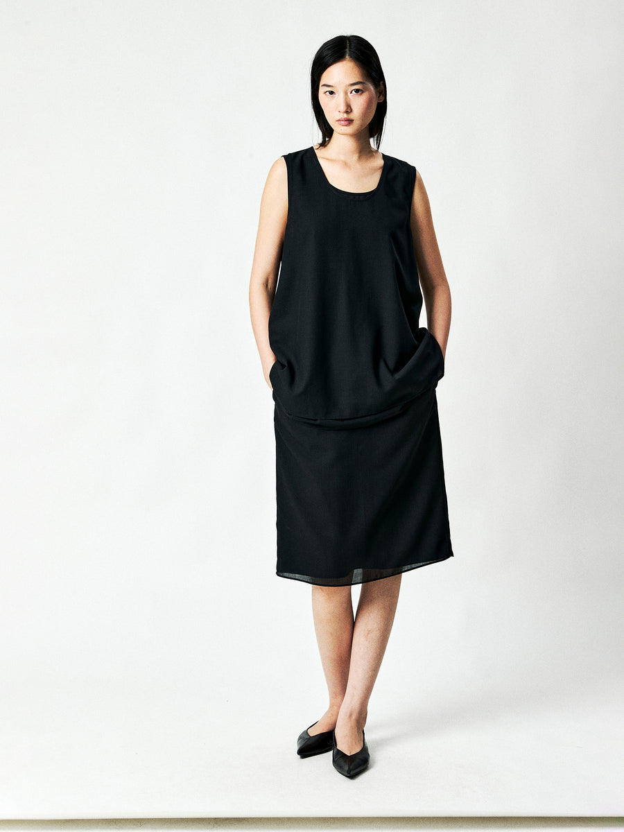 Fine Merino Wool Vest & Pencil Skirt Set, view 4