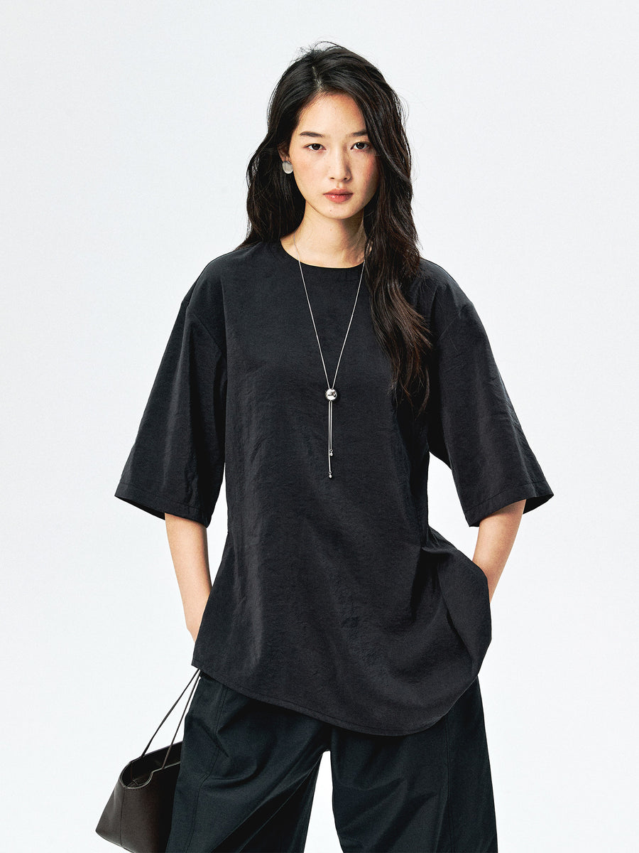 Sandwashed Silk Blend Top, view 4