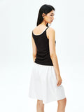 Silk Cotton Ribbed Camisole | High-Stretch U-Neck | Layering Tank | Women Top | MRS Studios
