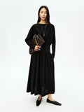 Off-Shoulder Knit Dress | Wide Waist Belt | Midi Length Silhouette | Women Dress | MRS Studios