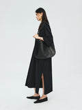 Slub Cotton Knit T-Shirt Dress | Side Slit Hem | Hidden Pocket Detail | Women Dress | MRS Studios