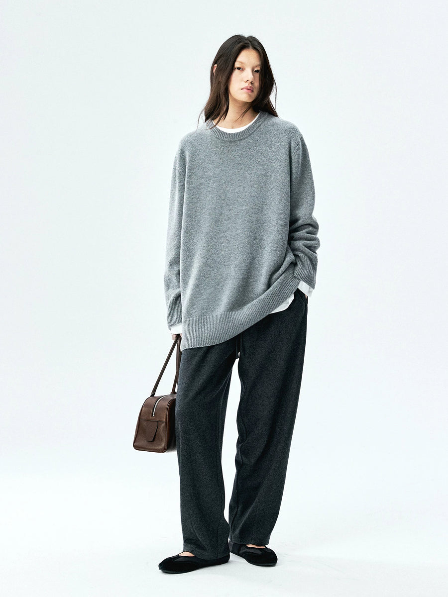 Consinee Wool Cashmere Oversized Sweater, view 5