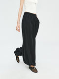 Sandwashed Cupro Lantern Pants | Matte Silk-Like Drape | Tapered Ankle Cuffs | Women Pants | MRS Studios