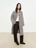 Pima Cotton Single-Breasted Trench Coat | Salt-Shrunk Plaid Texture | Lightweight Spring Layer | Women Coat | MRS Studios