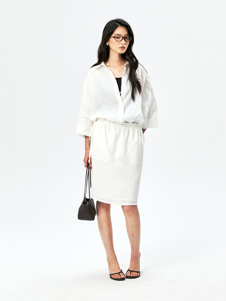 Japanese Linen Shirt, Skirt & Cropped Pants, view 3