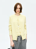 Consinee A-Grade Cashmere Cardigan | Faux Two-Piece Design | Double Layer Crew Neck | Women Knitwear | MRS Studios