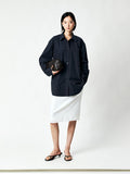 High-Density Cotton Oversized Shirt | Sand-Washed Matte Finish | Shell Buttons | Women Shirt | MRS Studios