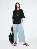 Korean Linen-Cotton Balloon Pants | Elastic Drawstring Waist | Cropped 9/10 Length | Women Trousers | MRS Studios