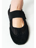 Suede Leather Mary Jane Flats | Adjustable Velcro Strap | Ballet Sneaker Silhouette | Women Shoes | MRS Studios