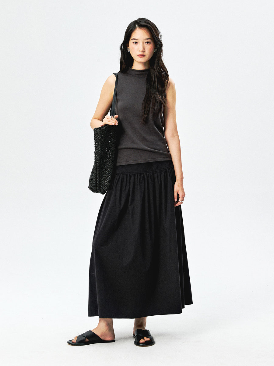 Japanese Omi Cotton Midi Skirt, view 5