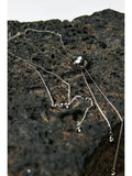 Rhodium-Plated Necklace | Polished Slider Clasp | Double Snake Chain | Women Accessories | MRS Studios