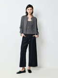 Freecross Deep Indigo Wide-Leg Jeans | Shifted Side Seam | Cropped 9/10 Length | Women Jeans | MRS Studios