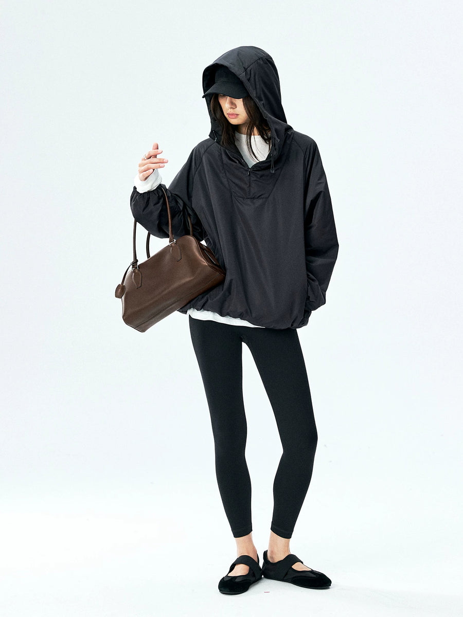 Silk-Blend Taffeta Padded Anorak, view 4