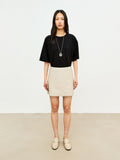 Spanish Lambskin A-Line Mini Skirt | Imported Soft Leather | Classic Silhouette | Women Skirt | MRS Studios
