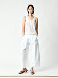 Linen Nylon Henley Tee & U-Neck Vest Set | Ribbed Edges | Quick-Dry Handle | Women Set | MRS Studios
