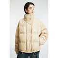 Short Eco-Leather Down Jacket | Protein-effect PU | 90% White Goose Down | MRS Studios