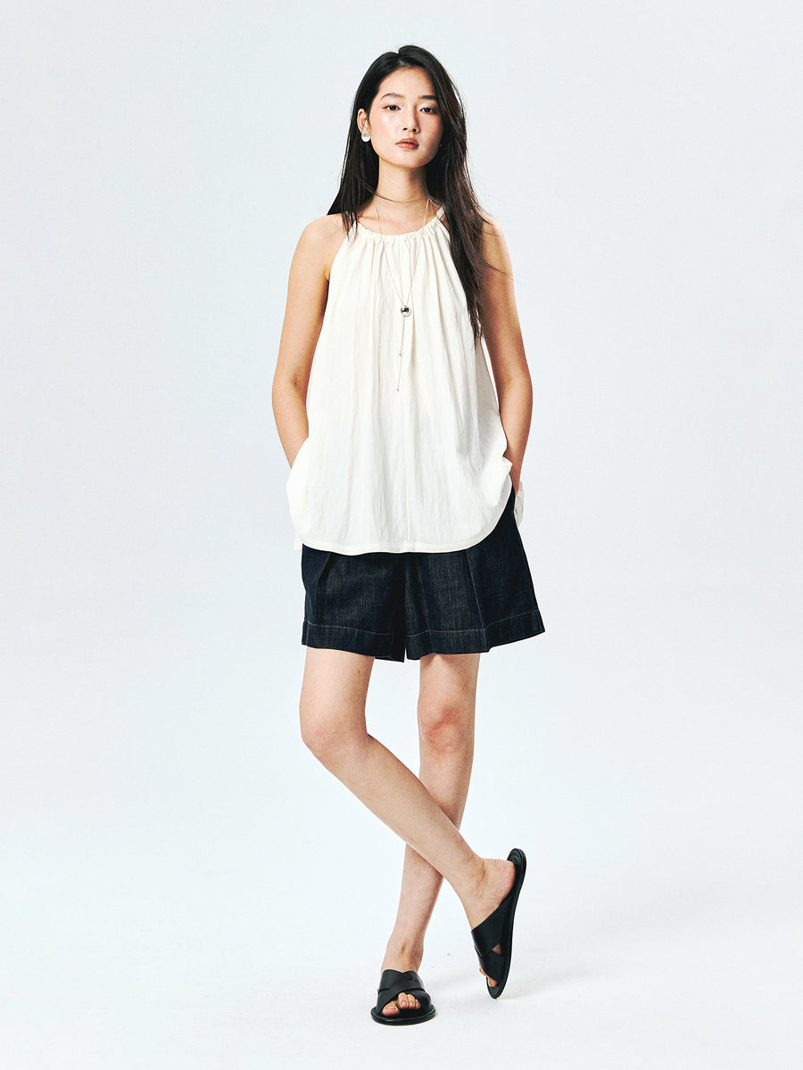 Cotton Denim Shorts, view 5