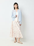 Japanese Triacetate Camisole and Skirt Set | Floral Digital Print | 45-Degree Bias-Cut A-Line | Women Set | MRS Studios