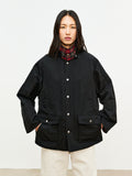Reversible Nylon Utility Jacket | Japanese Plaid Cotton Reverse | Two-Way Workwear Design | Women Jacket | MRS Studios