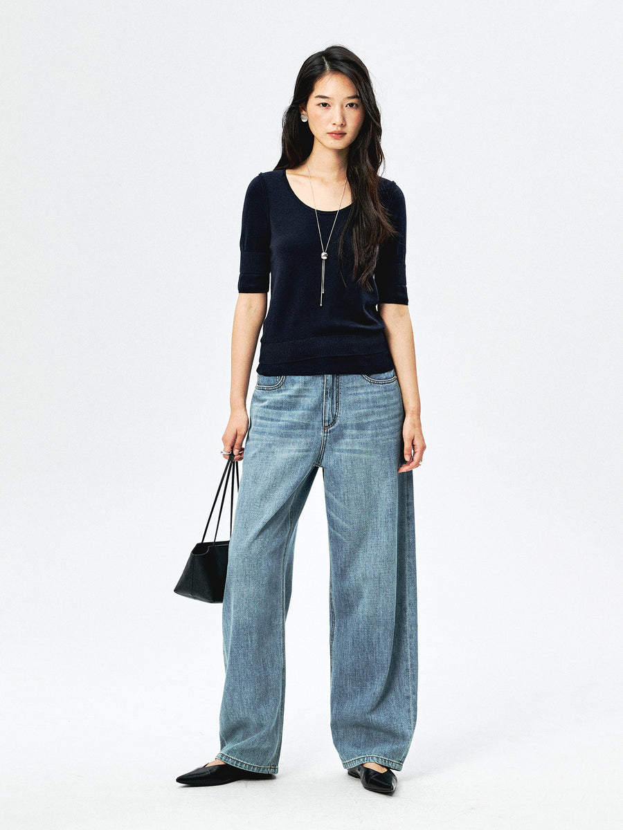 Cotton Knit Top, view 4