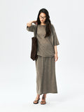 Linen-Cotton Knit Top | Airy Relaxed Fit | Short Sleeve Pullover | Women Knitwear | MRS Studios