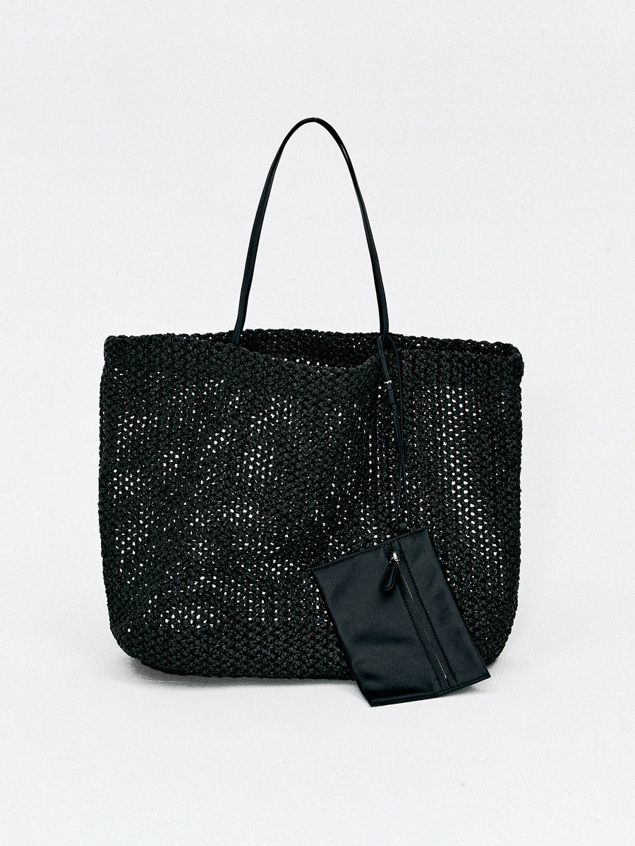 Hand-Woven Straw Tote, view 4